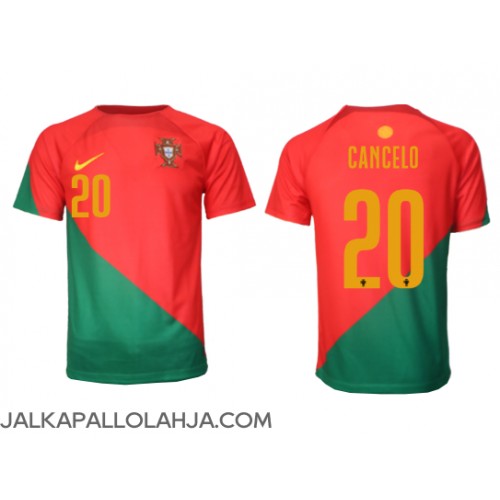 Portugali Joao Cancelo #20 Kopio Koti Pelipaita MM-kisat 2022 Lyhyet Hihat